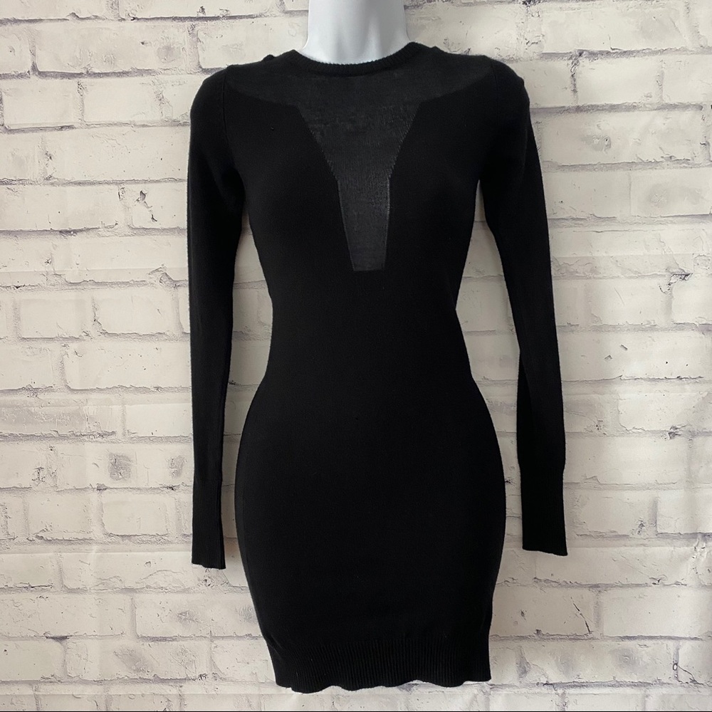 Lace-up Sweater Dress
